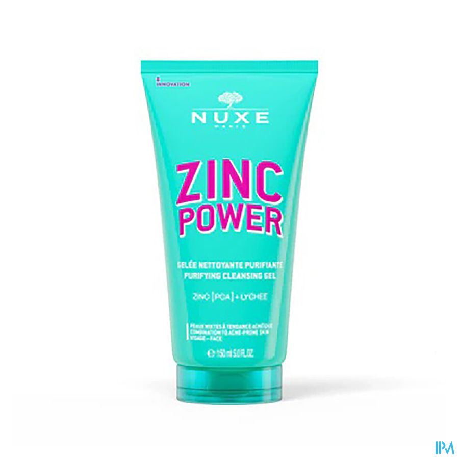 produit NUXE ZINC POWER GEL NETTOYANT TUBE 150ML