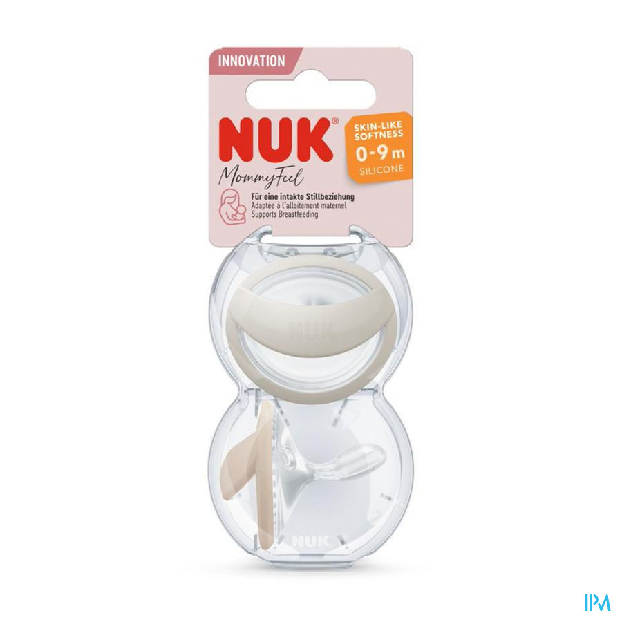 vignette Nuk Sucette Silicone Mommyfeel 0-6m Greige X2