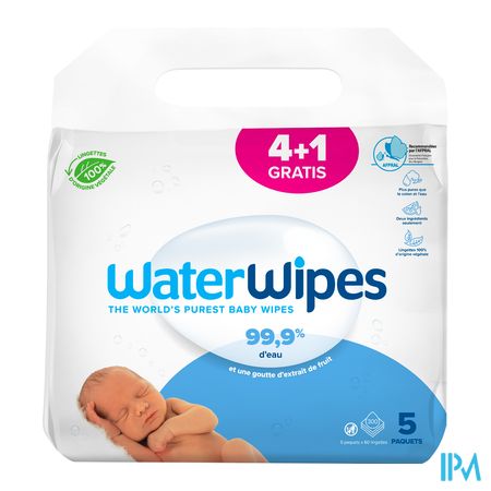 vignette Waterwipes Lingette Bebe 60 X5