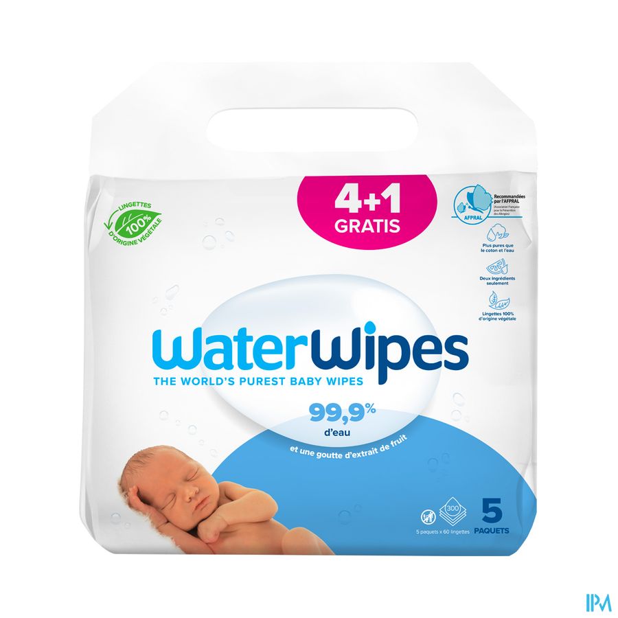produit Waterwipes Lingette Bebe 60 X5