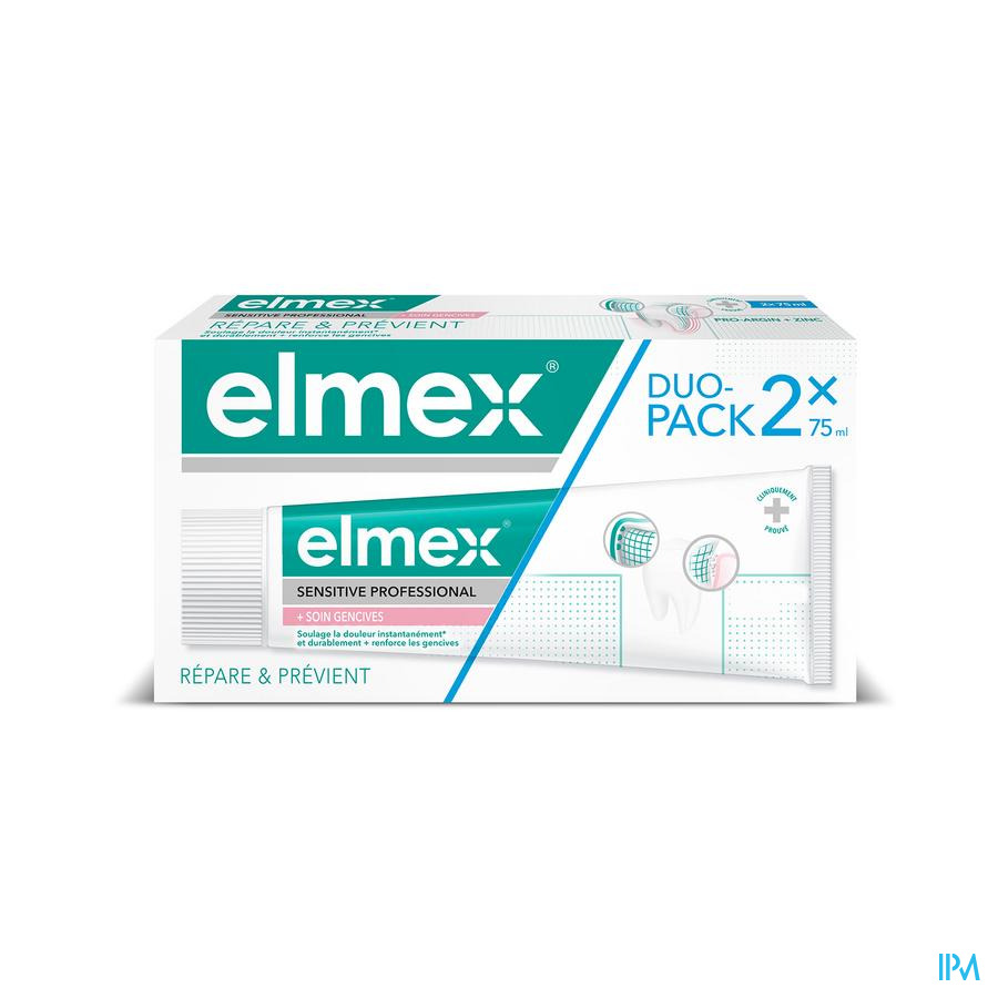 vignette ELMEX SENSITVE PRO DENT 75ML X2