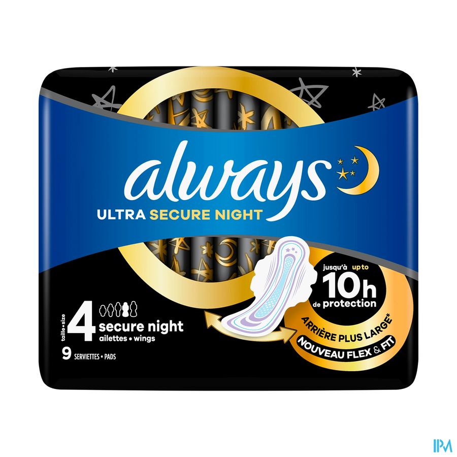 produit ALWAYS SERVIET ULT SECU NIGH AVEC AILE X9