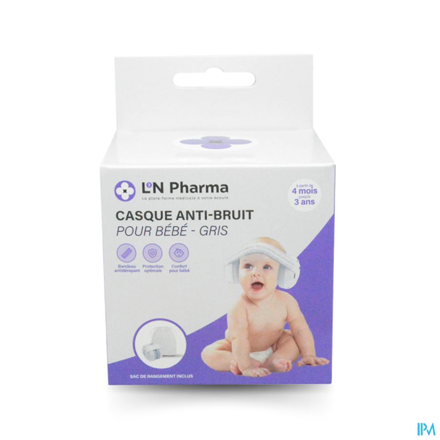 produit L2n Casque Antibruit Bebe +3m Gris