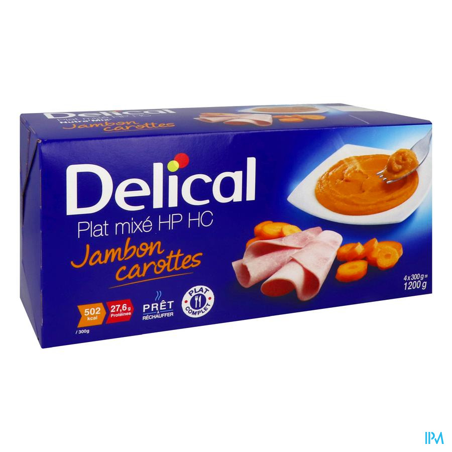 vignette Delical Nutra Mix Hp Hc Jambon Carottes 300ml X4