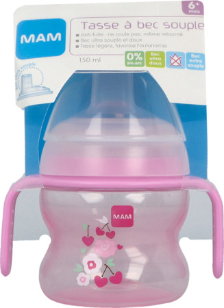 vignette MAM TASSE BEC SOUPLE FILLE 150ML