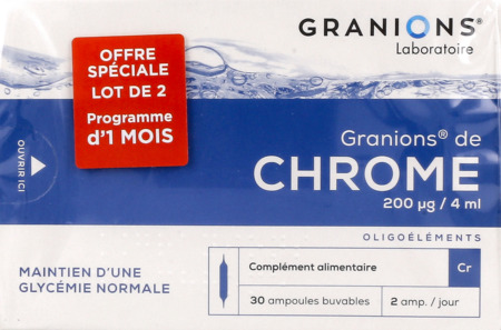 produit Granions Chrome 200mcg Solution Buvable Amp 2ml 30 X2