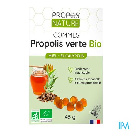 vignette Propos Nature Gommes Propolis Bio Miel Eucalyptus 45g