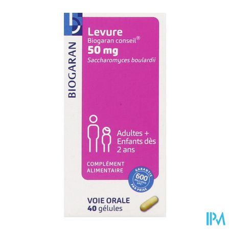 vignette LEVURE BGR 50MG GELUL 40