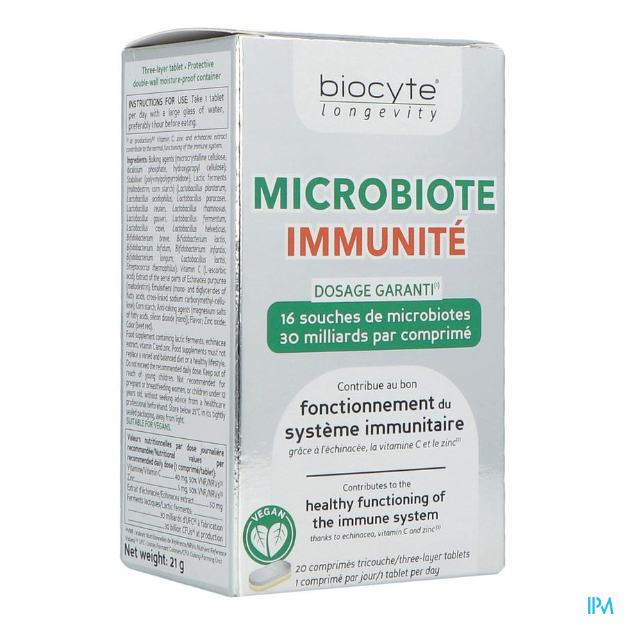 produit BIOCYTE MICROBIOTE IMMUN 20CP