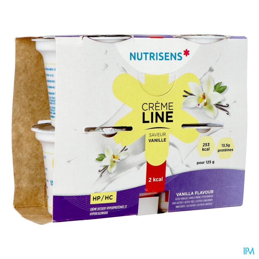 vignette Nutrisens Cremeline 2kcal Vanille 125g X4