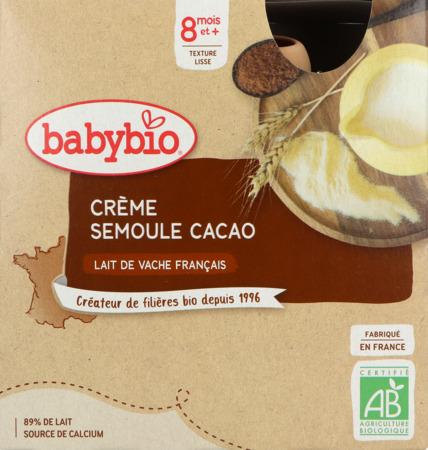 produit BABYBIO GOURD BRASSE CACAO 4X85G
