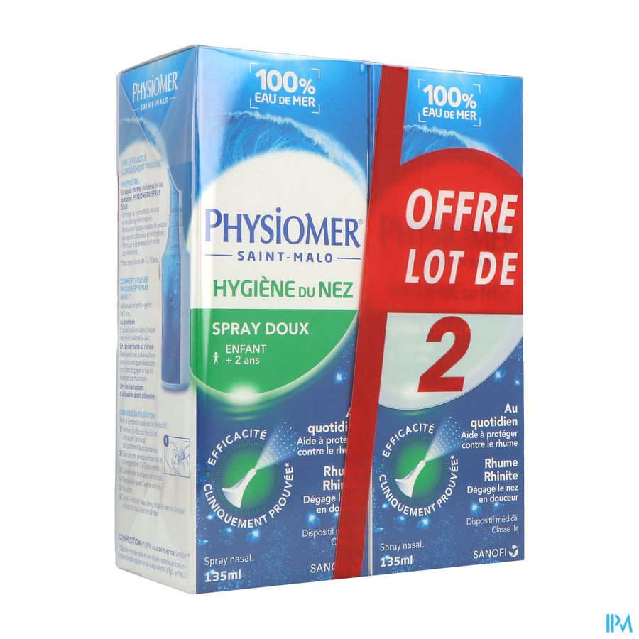 produit PHYSIOMER SOL BRUM ENF A 135ML LOT2