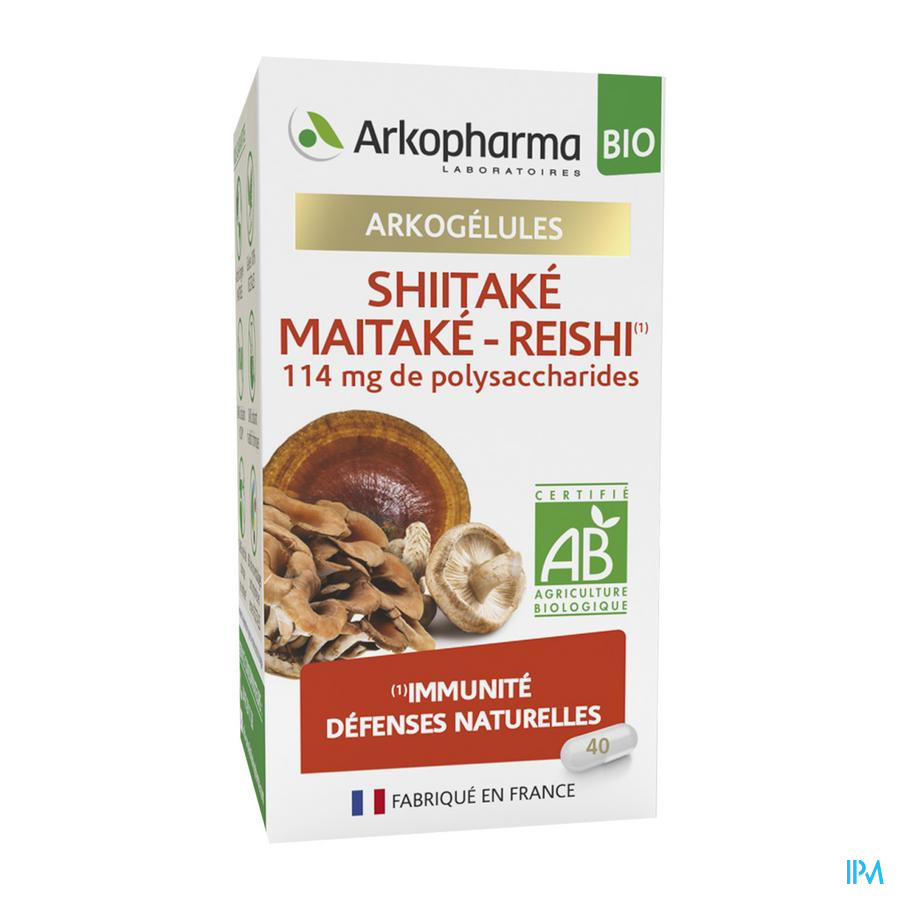 vignette Arkopharma Arkogelules Shiitake Maitake Reishi Bio Gelule 40