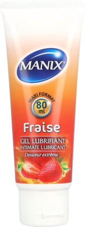 vignette MANIX GEL LUB FRAISE 80ML