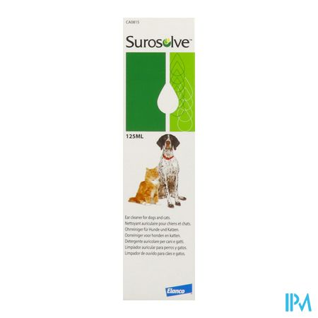 vignette Surosolve Nettoyant Auriculaire Chien Chat Solution 125ml