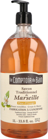 produit Le Comptoir Du Bain Savon De Marseille Fleur Oranger 1l