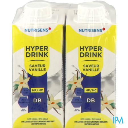 vignette Nutrisens Hyperdrink Db Vanille 4x200ml