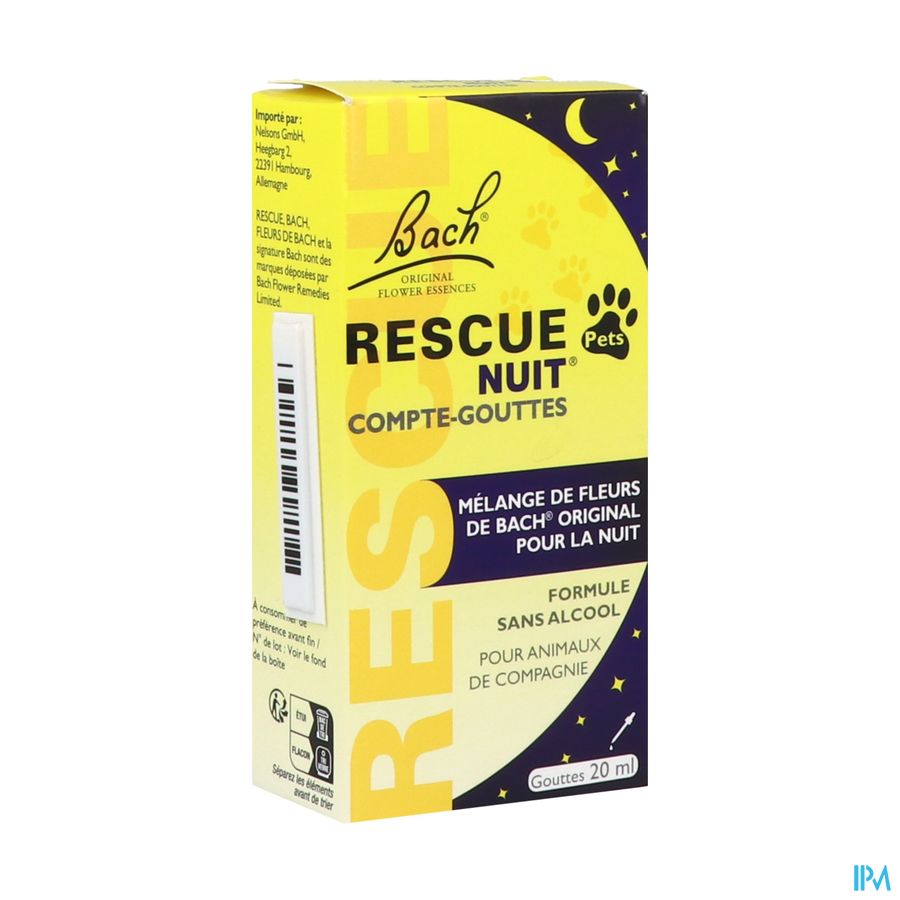 produit RESCUE PETS NUIT GOUTTES 20ML