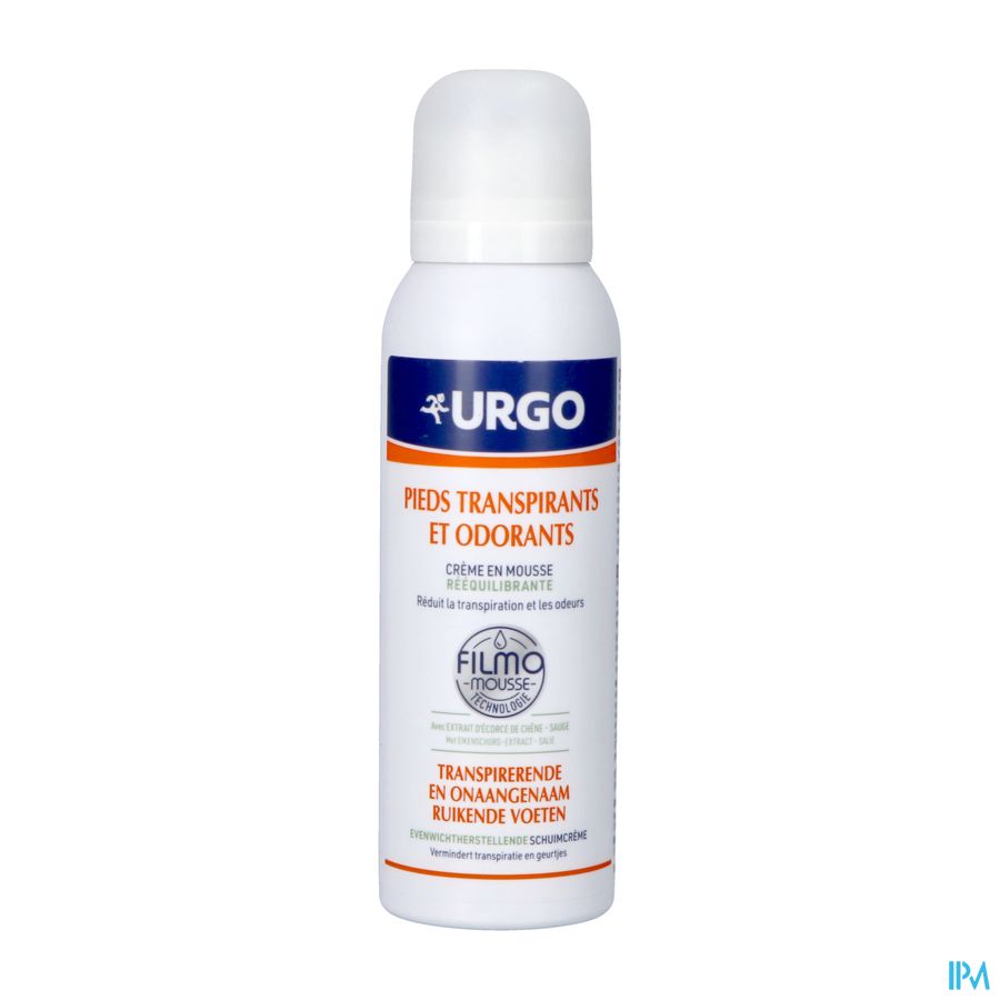 vignette URGO FILMOMOUSSE PIEDS TRANSP/ODOR 125ML