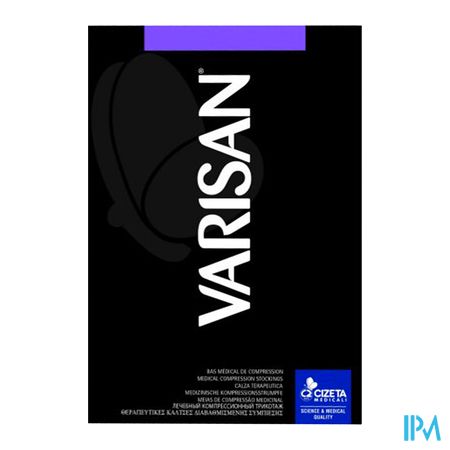 vignette Varisan2 Plumetis Bas Cuisse Autofixant Normal Marine Argente T1