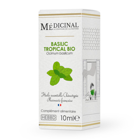 vignette MEDICINAL HE BIO BASILIC TROPICAL 10ML