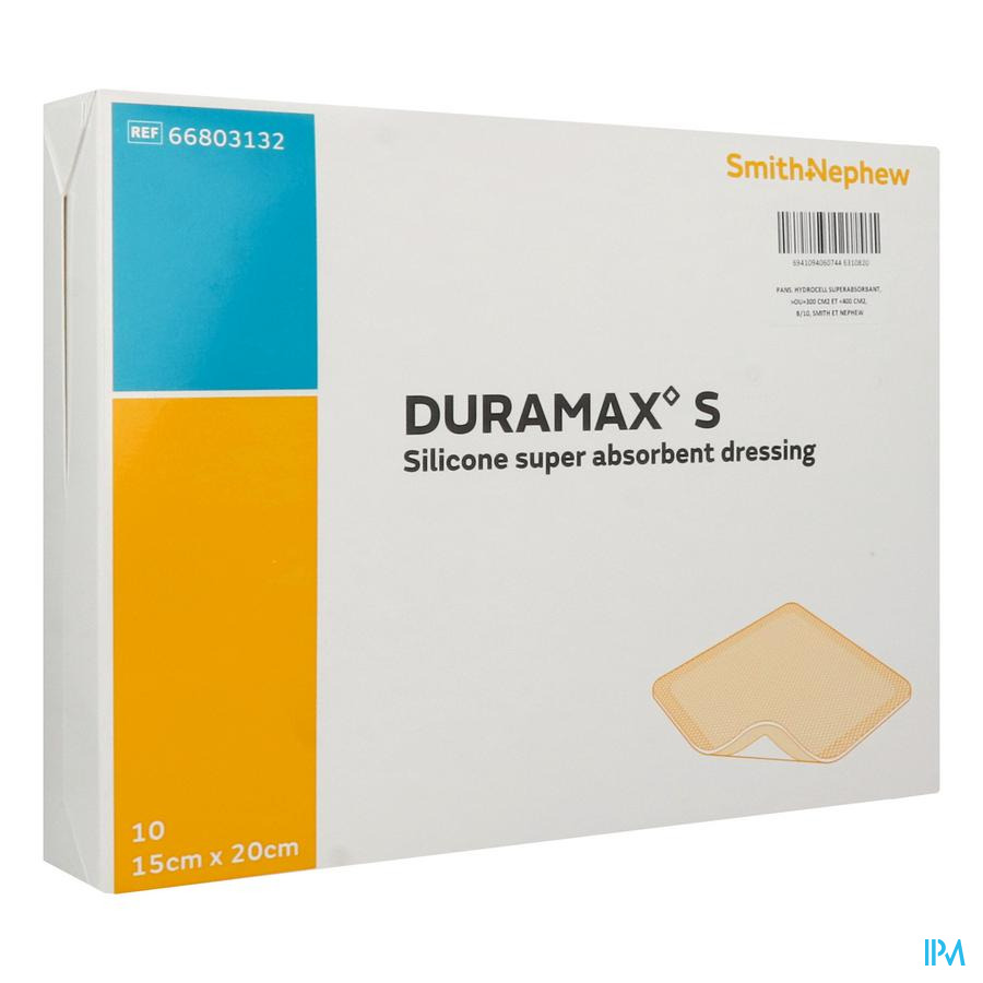 vignette Duramax S Pansement Hydrocellulaire Silicone Superabsorbant 15cm X 20cm 10