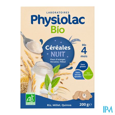vignette Physiolac Bio Cereales Du Soir 200g