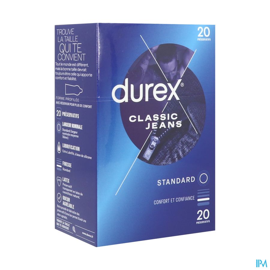 produit Durex Classic Jeans Preservatif 20