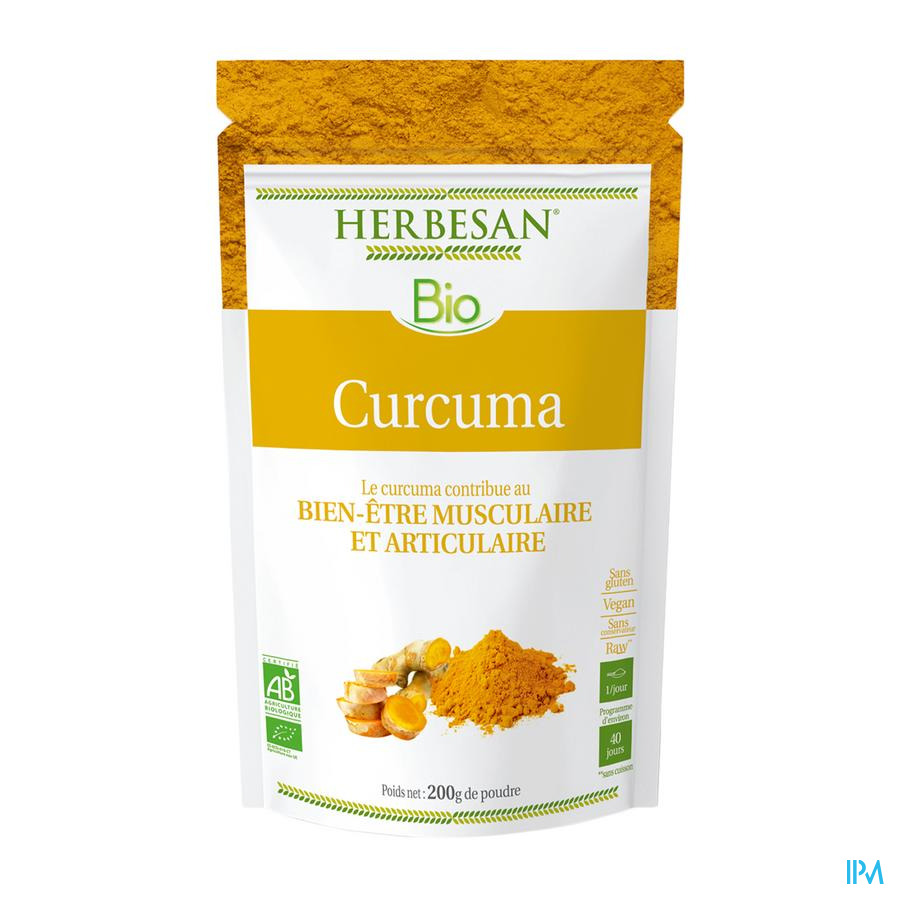 produit HERBESAN CURCUMA BIO POUDRE 200 G