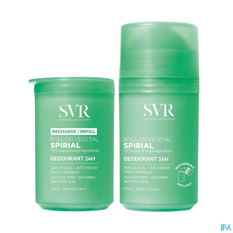 produit SVR SPIRIAL LOT ROLLON VEGETAL 50ML+RECH