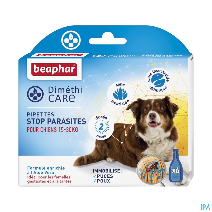 vignette DIMETHICARE CHIENS M (15-30KG) PLAQ/6