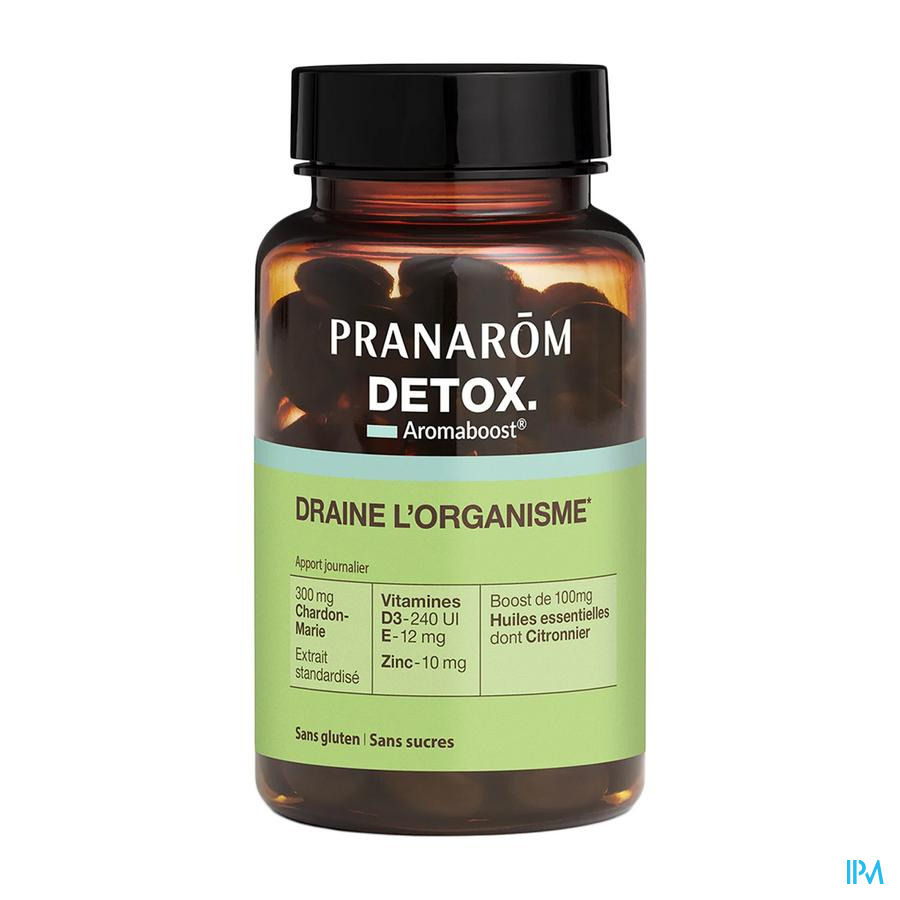 vignette PRANAROM AROMABOOST DETOX 60 CAPS