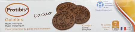produit PROTIBIS GALETTES CACAO 4X4