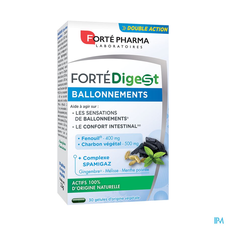 vignette Forte Pharma Fortedigest Ballonement Gelule 30