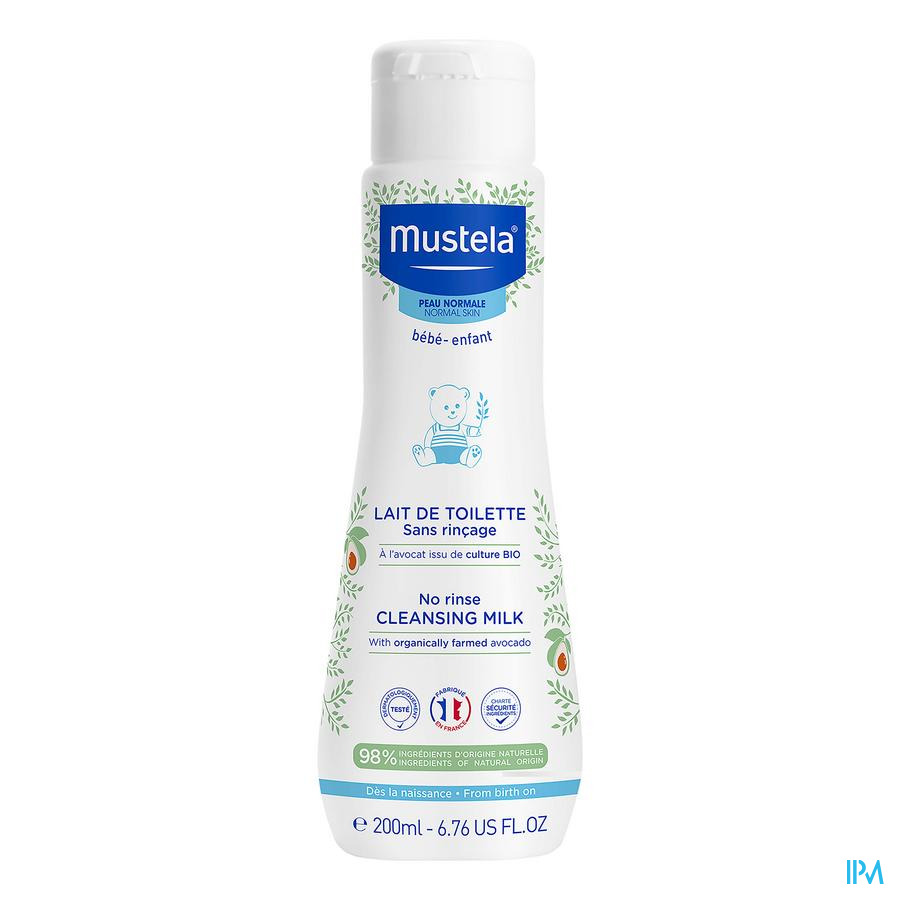 vignette Mustela Bebe Lait Toilette Peaux Normales 200ml