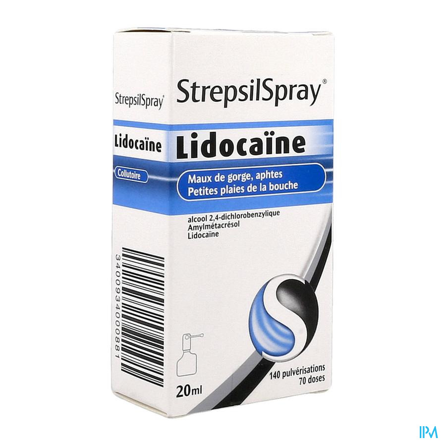vignette STREPSILSPRAY LIDOCAINE FL 20ML