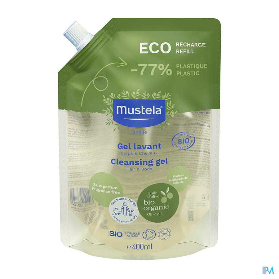 vignette MUSTELA ECO RECH GEL LAVANT BIO 400ML