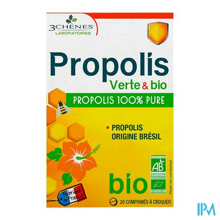 vignette 3chenes Propolis Verte Pure Bio Comprime A Croquer 20