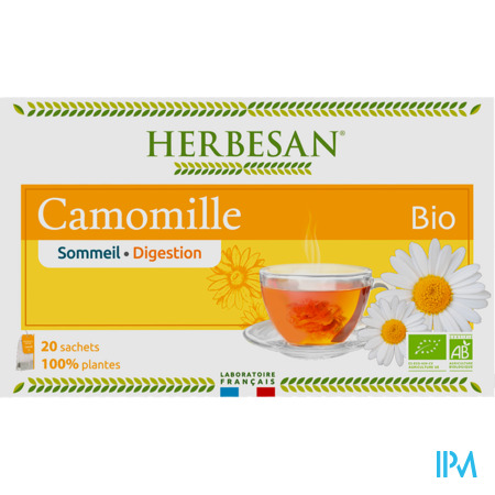 vignette Herbesan Infusion Camomille Bio Sechet 20