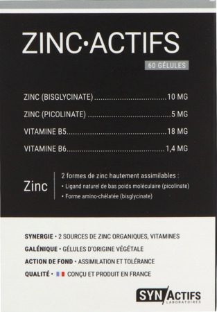 produit ZINCACTIFS 60 GELULES