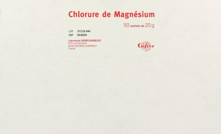 produit Gifrer Magnesium Chlorure Sachet 20g X50