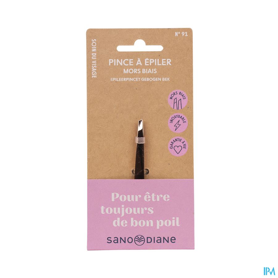 produit SANODIANE 91 PINCE EPILER MORS BIAIS ROSE
