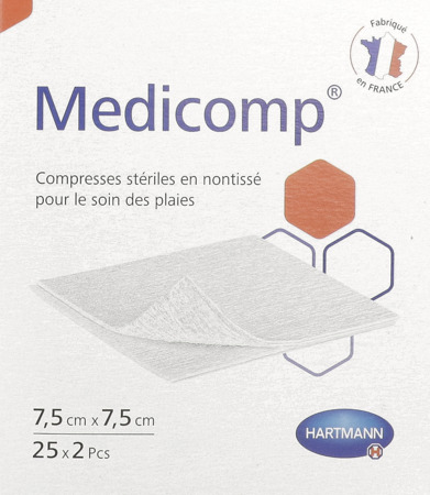 vignette Medicomp Compresse Sterile 7cm5 X 7cm5 2 X25