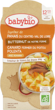 vignette BABYBIO MENU LEG/CANARD 2X200G