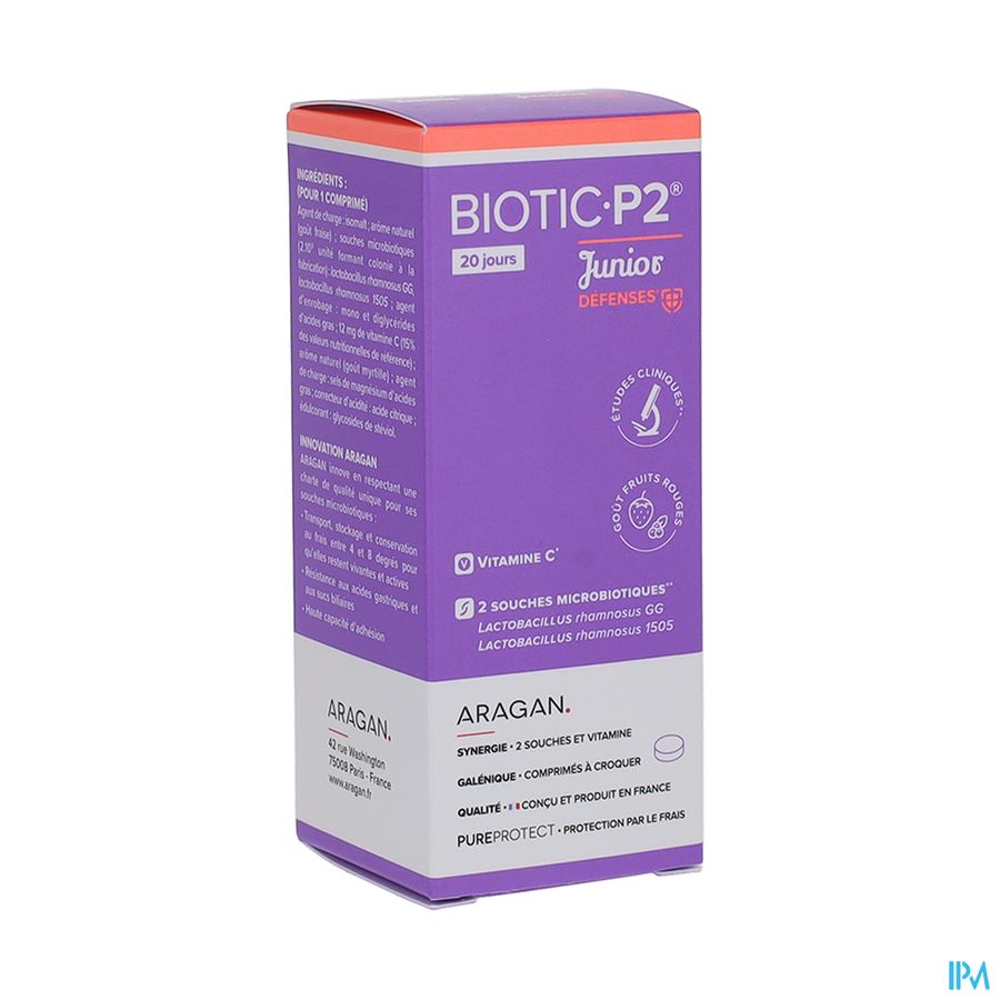 produit ARAGAN BIOTIC P2 JUNIOR DEFENSES 20 CPR