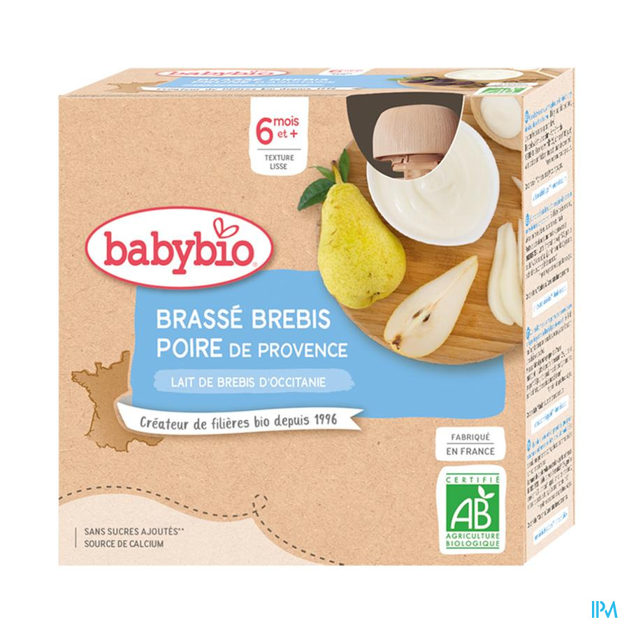 vignette BABYBIO GOURD BRASSE BREBIS POIRE 4*85G
