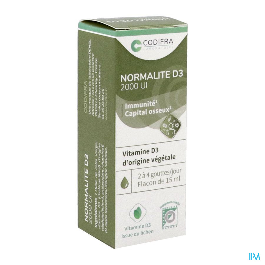 vignette Codifra Normalite D3 2000ui Gouttes 15ml