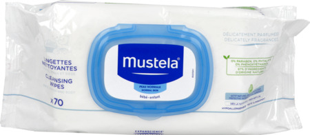vignette Mustela Bebe Lingette Nettoyante Peaux Normales 70