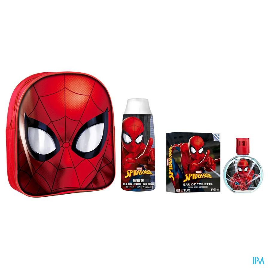 vignette Enfant Licence Sac A Dos Spiderman Eau De Toilette 100ml + Gel Douche 300ml