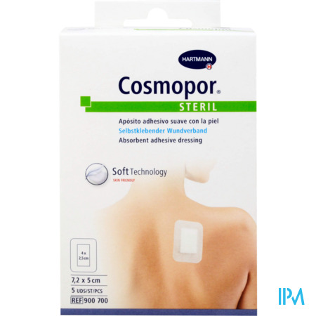 vignette Hartmann Cosmopor Sterile Pansement Adhesif 7cm2 X 5cm 5